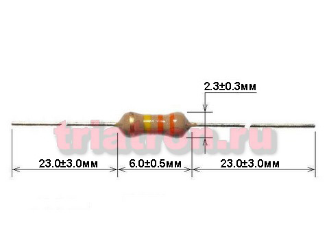 100ком CF-1/4W 5% углер.резистор CF14R104JT (C1-4) (RES 0.25w 100k)