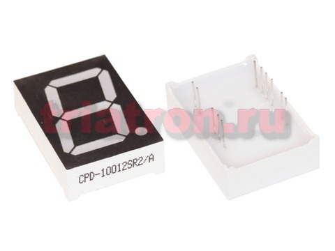 CPD-10012SR2/A (10012BSR) 24*34мм красн 1разр цифр.индикатор общий анод CPM
