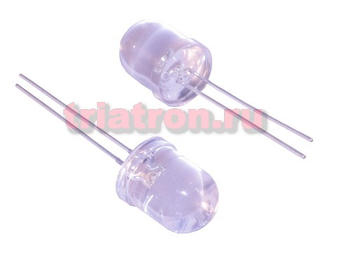 10AB4MC (10003UBC) 10мм синий 2000мкд 20° прозр.повыш.ярк.светодиод CPM