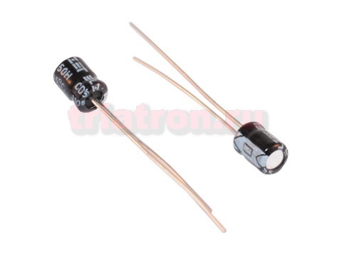 22мкф 16в 105° CD50H (5X5) конденсатор супермини ELZET ECKF1C220MA00C05C (5X5) (ECAP 22/16V)