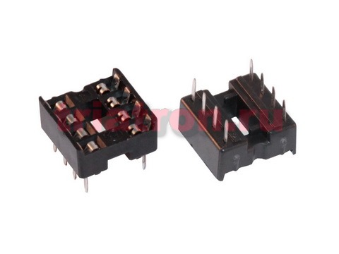 SCS-08 (DS1009-08) DIP шаг 2.54мм разъем узкая панель 8 контактов CONNFLY (SCS–8A, KLS1-216-8, 1-2199298-2, LOC-308-T051-99)