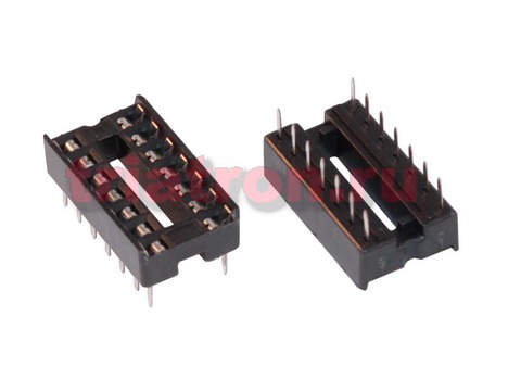 SCS-14 (DS1009-14) DIP шаг 2.54мм разъем узкая панель 14 контактов CONNFLY (SCS–14A, KLS1-216-14, 1-2199298-3, LOC-314-T051-99)