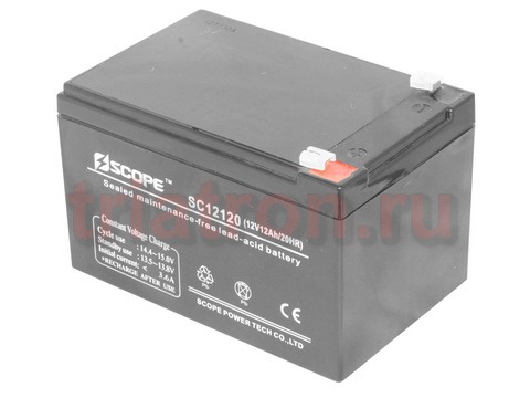 12V,12Ah SC-12120 151х98х95мм свинцово-кислотный аккумулятор