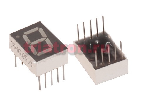 CPD-05212YG1/A (5012BG) 12,6*17,5мм зелен 1разр цифр.индикатор общий анод CPM