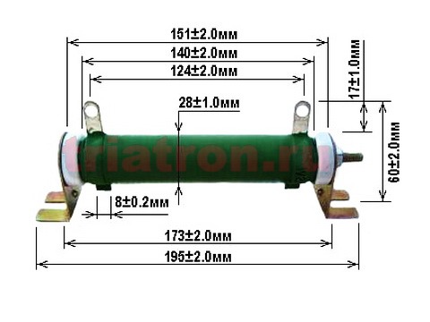 2,2ом 5% DDR-100W С5-35В проволочный резистор DDR 100W 2R2J (RES 100w 2,2om DDR)