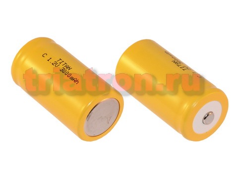 C3000 (1,2V,3000mAh) 51.0x25.8mm Ni-CD аккумулятор бытовой (C3500)