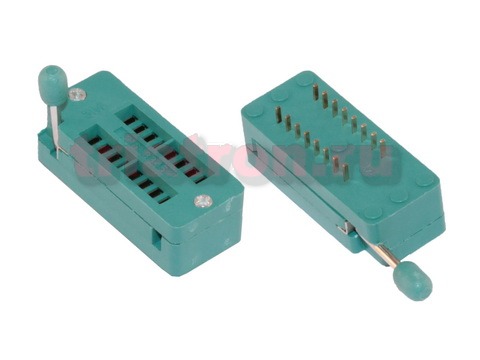 KLS1-108-16-D=7,62 шаг 2.54мм ZIF разъем панель универсальная 16 вывода KLS KLS1-108-16-D=7,62 шаг 2.54мм ZIF разъем панель универсальная 16 вывода KLS