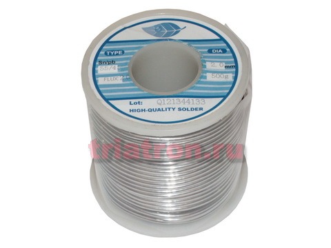 Припой проволока 2.00мм 0.50кг Sn55 / Pb45