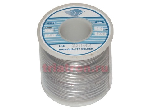 Припой проволока 3.00мм 0.50кг Sn55 / Pb45