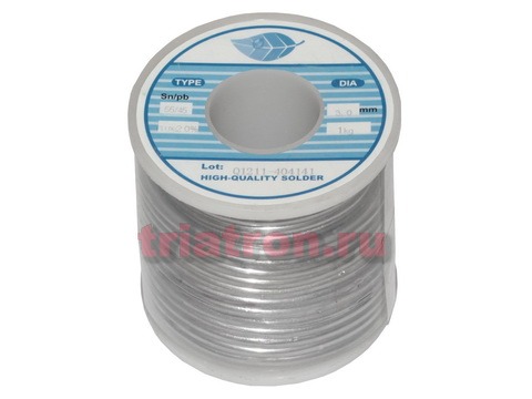 Припой проволока 3.00мм 1.00кг Sn55 / Pb45