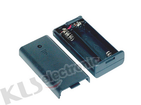 KLS5-805-B, держатель для 2 батарей АА провод 15см. (крышка) KLS (BH638, ZH289)