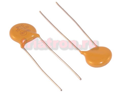 10 330V 10% варистор MYG-10K331 MYG (WAR-10) (FNR10K331, FNR-10K331,KLS6-10D331K, MYG10-331, MOV-10D331K, TVR10331, JEC-10D331K, JVR 10N 331K)