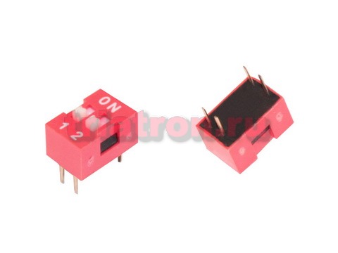SWD1-2 (DS-02) (L-KLS7-DST-02-B-00) DIP 2 поз. шаг 2.54мм переключатель KLS