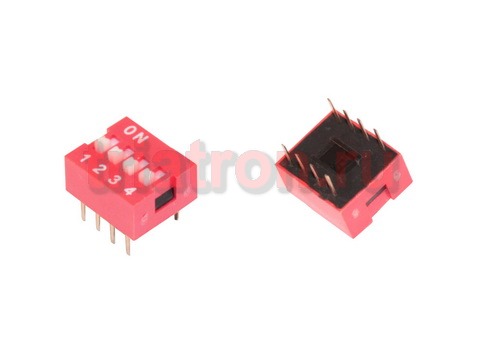 SWD1-4 (DS-04) (KLS7-DS-04) DIP 4 поз. шаг 2.54мм переключатель KLS