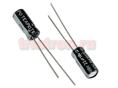 22мкф 25в 105° SH (5Х11) конденсатор Teapo KSH226M025S1A5C11K (5X11) (ECAP 22/25V)