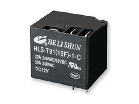 HF105F-1/012D6-1Z (HLS-T90(15F)-DC12V-C) 20A-конт.1С реле Helishun