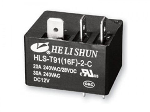 HF105F-2/024D-1ZTF (HLS-T91(16F)-2-DC24V-C) 30A-конт.1С реле Helishun