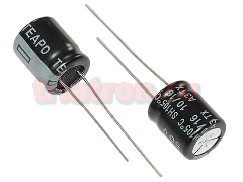1000мкф 16в 105° SH (10Х15) конденсатор Teapo KSH108M016S1A5H15K (8Х15) (ECAP 1000/16V)