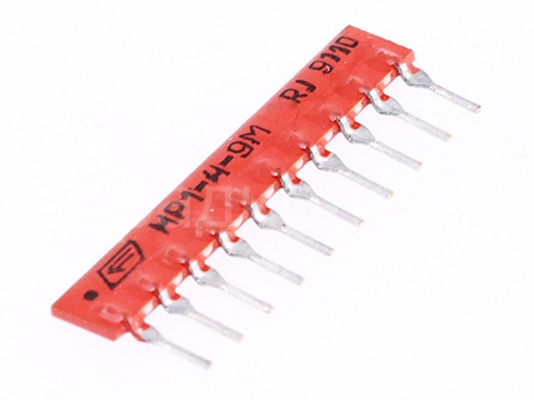 1,5ком 0,125W 5% (10 ног-9 рез,) резист, сборка НР-1-4-9М RUS